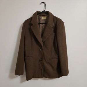 Crescent Elegant Brown Women's Pea Coat